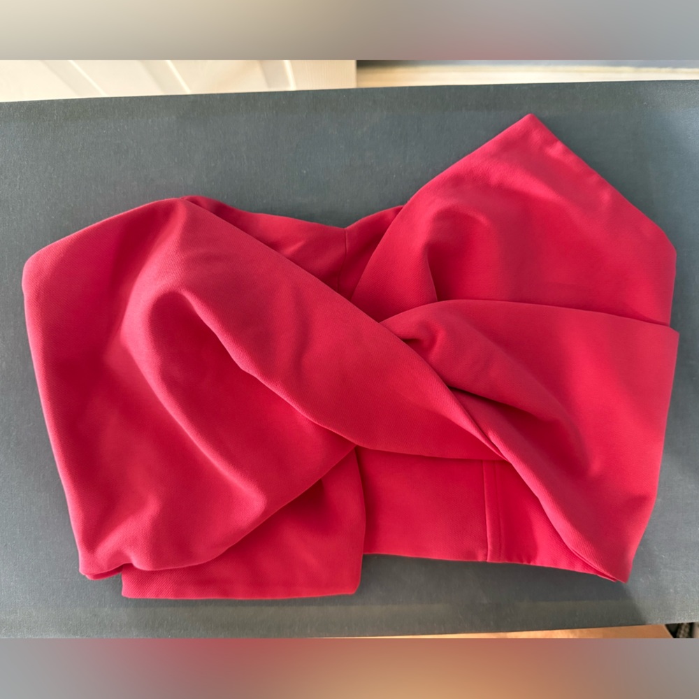 Hot Pink Bow Crop Top